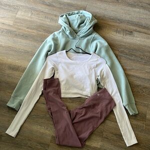 LULULEMON SIZE 4 HAUL! Cropped sweatshirt, Ebb To Street Long Sleeve, Align HR’s